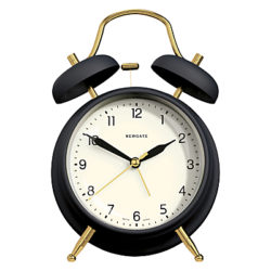 Newgate Brass Knocker Alarm Clock, Petrol Blue
